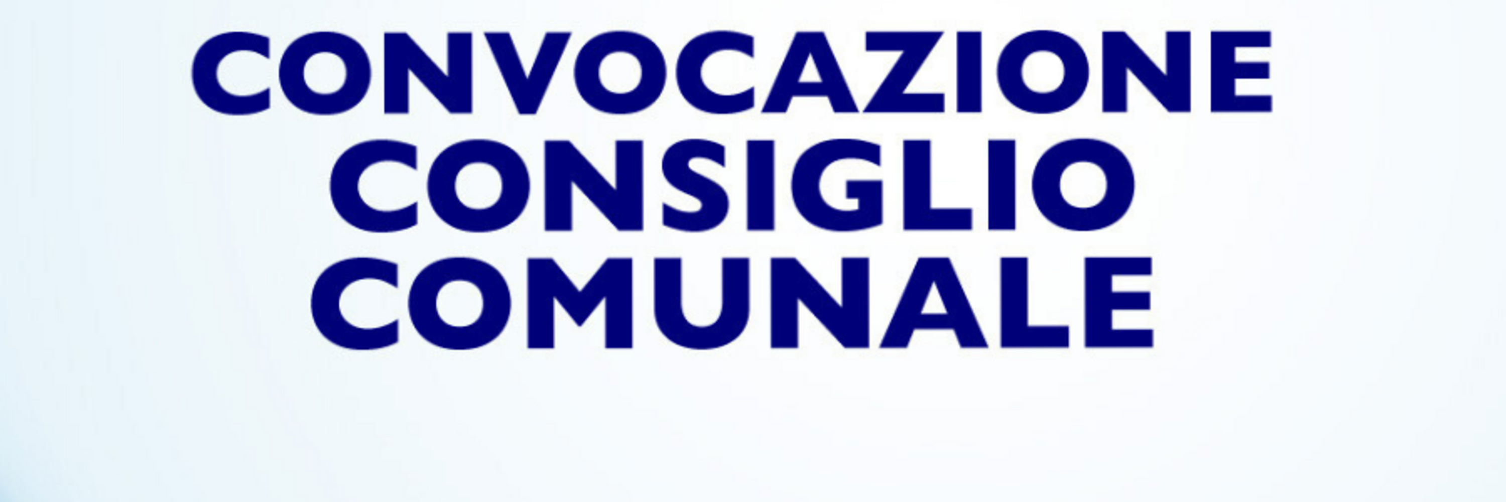 Convocazione Consiglio Comunale