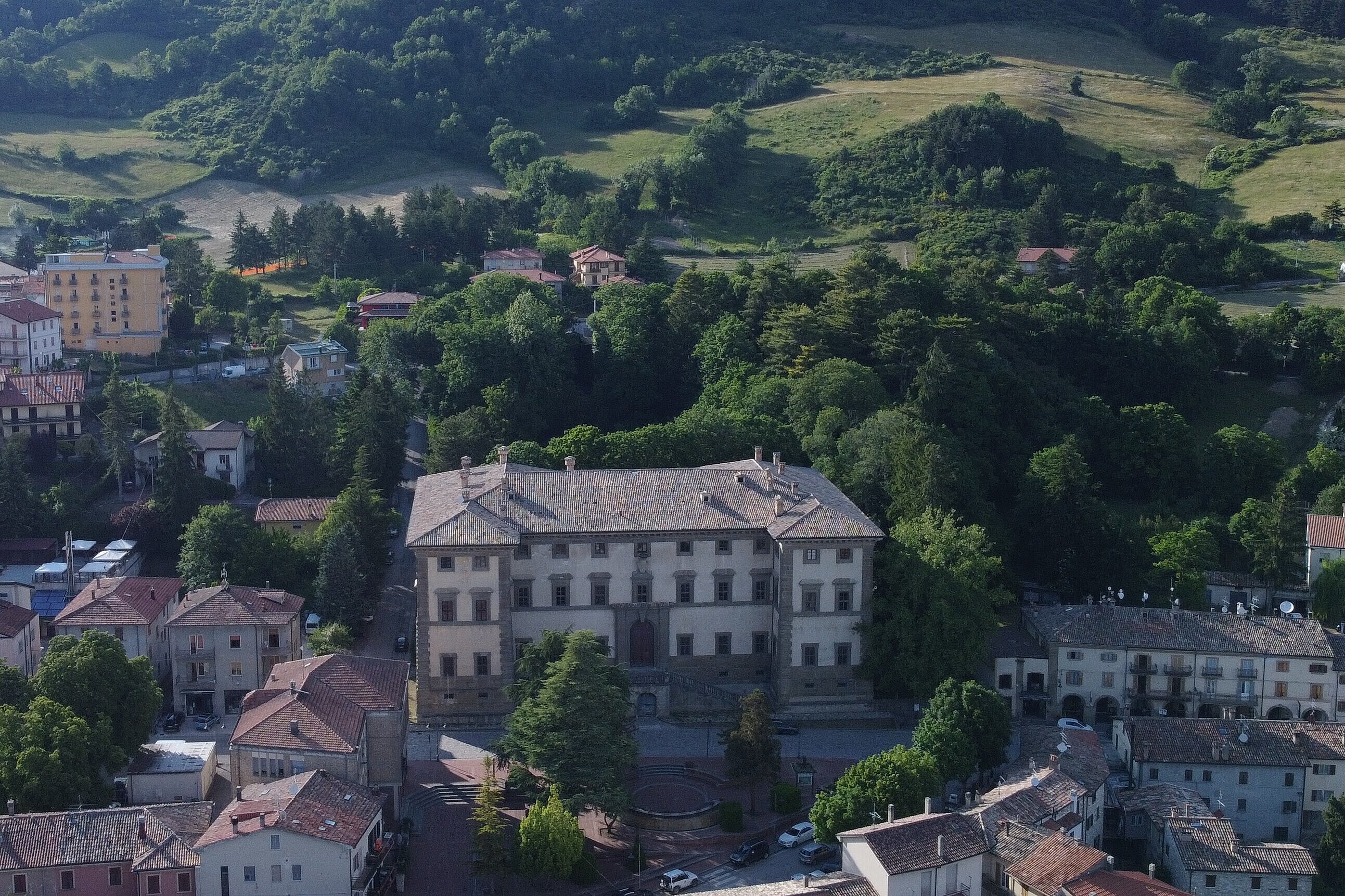 Palazzo dei Principi di Carpegna visto dall'alto